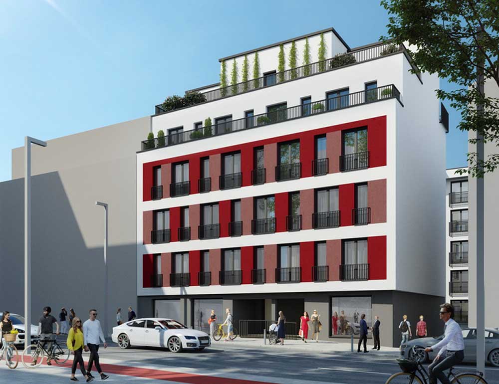 Wehrblick Wohnanlage Ansicht Rotes Haus